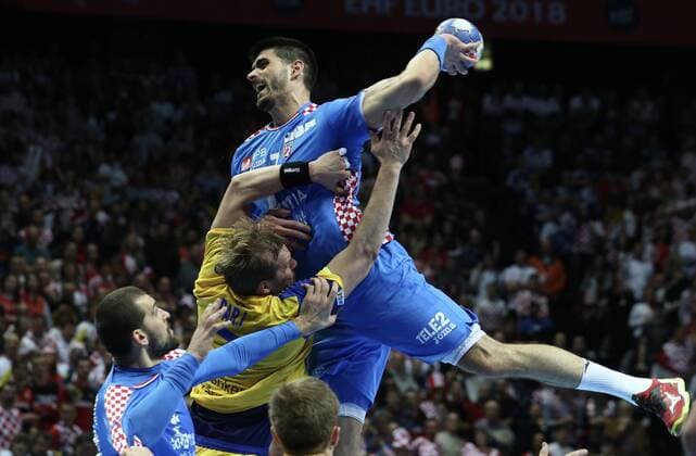 European Handball Championship, Group A, 3rd round, Croatia - Sweden 16.01.2018., Spaladium Arena, Split, Croatia - 2018 European Men s Handball Championship, Group A, 3rd round, Croatia - Sweden. Luka Stepancic.  IvoxCagalj PIXSELL