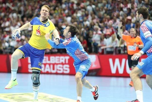 European Handball Championship, Group A, 3rd round, Croatia - Sweden 16.01.2018., Spaladium Arena, Split, Croatia - 2018 European Men s Handball Championship, Group A, 3rd round, Croatia - Sweden. Simon Jeppson.  SlavkoxMidzor PIXSELL