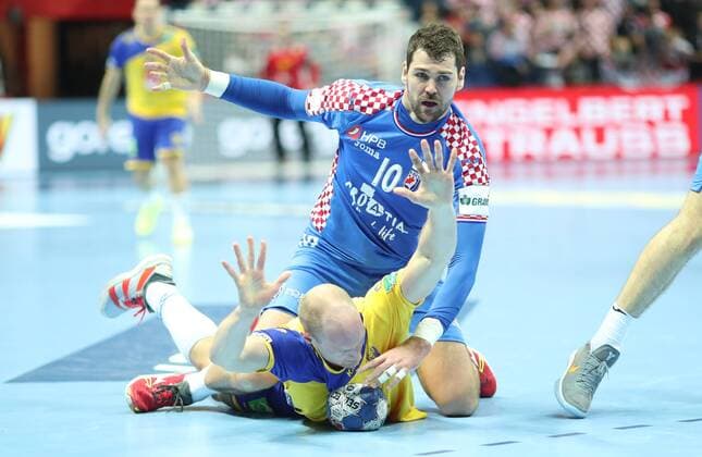 European Handball Championship, Group A, 3rd round, Croatia - Sweden 16.01.2018., Spaladium Arena, Split, Croatia - 2018 European Men s Handball Championship, Group A, 3rd round, Croatia - Sweden. Jakov Gojun.  SlavkoxMidzor PIXSELL