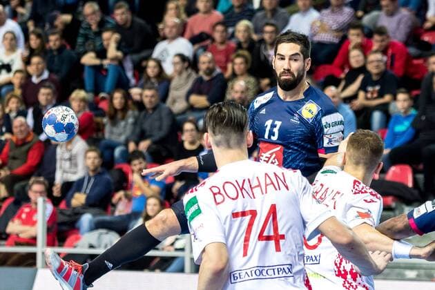 16 01 2018 Zatika Sports Centre Porec CRO EHF European Championship men s France vs Belarus Group B in the image of Nikola Karabatic FRA during the preliminary round group B match of the EHF men s handball European Championship between France and Belarus at the Zatika Sports Centre in Porec Croatia on 201 7 05 12 Porec  EX_PUC