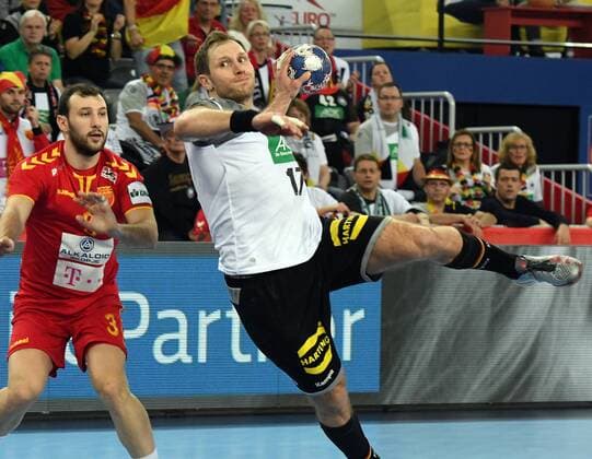 Zagreb Croatia Zagreb arena 17 1 2018 men handball European Championship 2018 Germany vs Macedonia Patrick Wiencek THW Kiel Germany