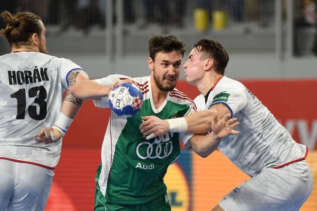 European Handball Championship, Group D, 3rd round, Czech Republic - Hungary 17.01.2018., Arena Varazdin, Varazdin, Croatia - 2018 European Men s Handball Championship, Group D, 3rd round, Czech Republic - Hungary. Mate Lekai.  VjeranxZganec-Rogulja PIXSELL