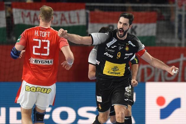 European Handball Championship, Group D, 3rd round, Spain - Denmark 17.01.2018., Arena Varazdin, Varazdin, Croatia - 2018 European Men s Handball Championship, Group D, 3rd round, Spain - Denmark. Raul Entrerrios  VjeranxZganec-Rogulja PIXSELL