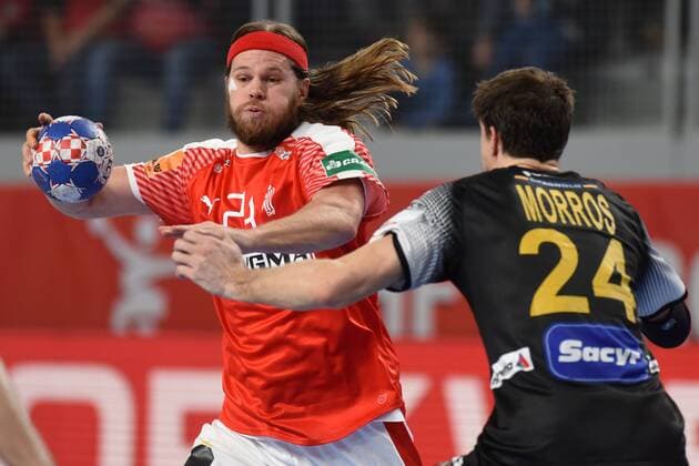 European Handball Championship, Group D, 3rd round, Spain - Denmark 17.01.2018., Arena Varazdin, Varazdin, Croatia - 2018 European Men s Handball Championship, Group D, 3rd round, Spain - Denmark. Mikkel Hansen  VjeranxZganec-Rogulja PIXSELL