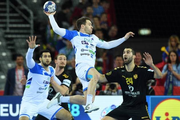 European Handball Championship, Group C, 3rd round, Montenegro - Slovenia 17.01.2018., Arena Zagreb, Zagreb, Croatia - 2018 European Men s Handball Championship, Group C, 3rd round, Montenegro - Slovenia. Miha Zarabec  MarkoxLukunic PIXSELL