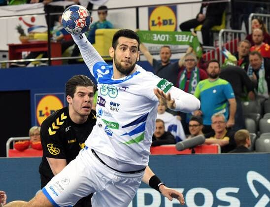 Zagreb Croatia Zagreb arena 17 1 2018 men handball European Championship 2018 Montenegro vs. Slovenia Igor ZABIC Slovenia