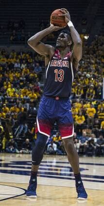 Jan 17 2018 Berkeley, CA U.S.A. Arizona forward Deandre Ayton (13) scored 20 points, 11 rebounds, 1 assist, 2 block shots and 1 steal hit a jump shot during the NCAA College League USA Men s Basketball game between University of Arizona Wildcats and the California Golden Bears 79-58 win at Hass Pavilion Berkeley Calif. CSM NCAA Men s Basketball 2018: Arizona vs Cal JAN 17 - ZUMAc04_ 20180117_zaf_c04_268 Copyright: xThurmanxJamesx