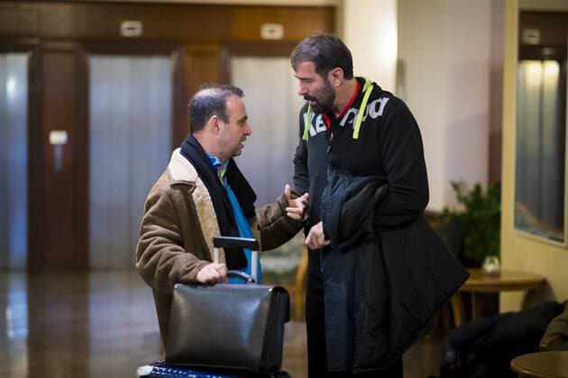 Bob Hanning and coach Veselin Vujovic of the departure departure of the German national team after Varazdin preliminary handball EHF euro 2018 18 01 18 Zagreb Croatia Zagreb arena Copyright: xAgentur54Gradx xFelixxKoenigx