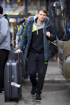 Kai Haefner Nr 25 Germany at the departure check-out of the German national team after Varazdin preliminary round handball EHF euro 2018 18 01 18 Zagreb Croatia Zagreb arena Copyright: xAgentur54Gradx xFelixxKoenigx