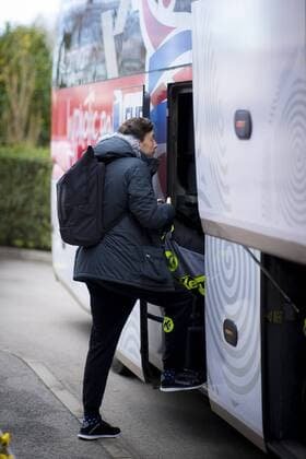 Patrick Groetzki Nr 24 Germany at the departure departure of the German national team after Varazdin preliminary handball EHF euro 2018 18 01 18 Zagreb Croatia Zagreb arena Copyright: xAgentur54Gradx xFelixxKoenigx