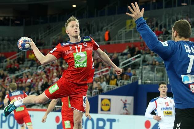 European Handball Championship, Group I, 1th round Serbia vs. Norway 18.01.2018., Arena Zagreb, Zagreb, Croatia - 2018 European Men s Handball Championship, Group I, 1th round Serbia vs. Norway. Magnus Jondal.  GoranxStanzl PIXSELL