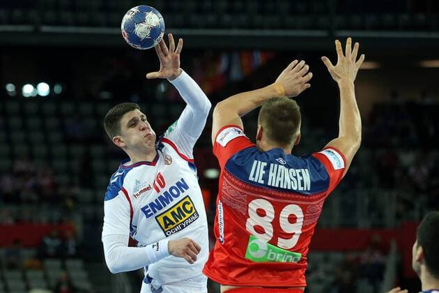 European Handball Championship, Group I, 1th round Serbia vs. Norway 18.01.2018., Arena Zagreb, Zagreb, Croatia - 2018 European Men s Handball Championship, Group I, 1th round Serbia vs. Norway. Darko Dukic.  GoranxStanzl PIXSELL