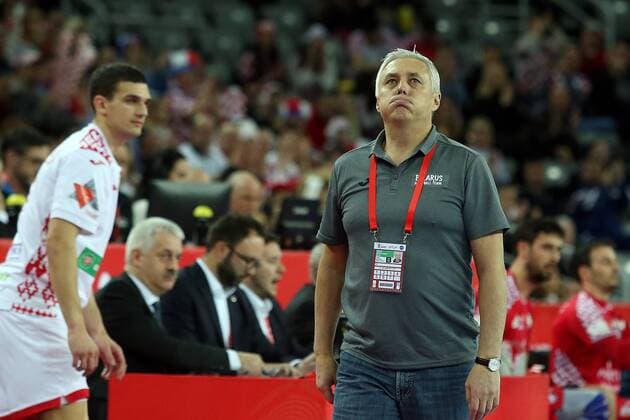 European Handball Championship, Group I, 1th round Croatia vs. Belarus 18.01.2018., Arena Zagreb, Zagreb, Croatia - 2018 European Men s Handball Championship, Group I, 1th round Croatia vs. Belarus. Coach Yuri Shevtsov.  GoranxStanzl PIXSELL