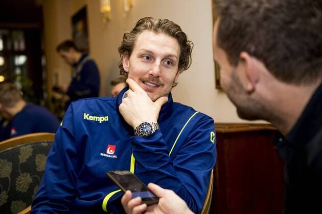 i180119 Jesper Nielsen interviewed during a press conference with Swedish national team handball Handball CHAMPIONSHIPS on 19 January 2018 2018 in Zagreb  Copyright: LUDVIGxTHUNMAN BB180119LT007