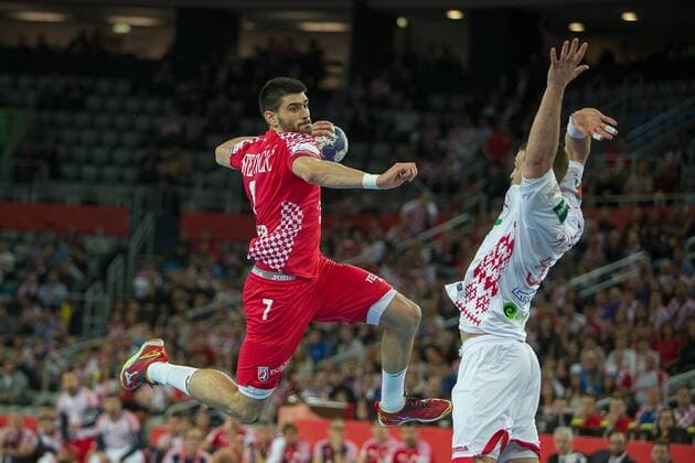 STEPANCIC Luka (Croatia) HANDBALL : Croatie vs Bielorussie - Championnat d europe EHF - Groupe I - Zagreb - 18 01 2018 THEOPHILELaurent Panoramic 