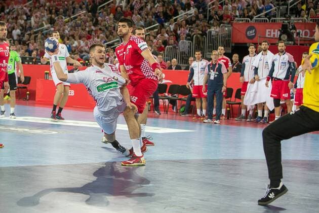 KARALEK Artsem (Belarus - Bielorussie) HANDBALL : Croatie vs Bielorussie - Championnat d europe EHF - Groupe I - Zagreb - 18 01 2018 THEOPHILELaurent Panoramic 