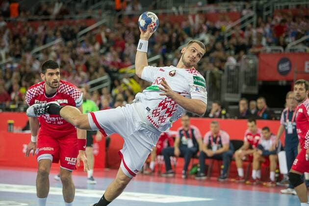 KARALEK Artsem (Belarus - Bielorussie) HANDBALL : Croatie vs Bielorussie - Championnat d europe EHF - Groupe I - Zagreb - 18 01 2018 THEOPHILELaurent Panoramic 
