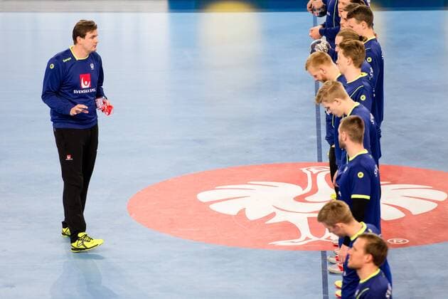 180119 Sweden s assistant coach Martin Boquist during a training session with Sweden s national team handball Handball CHAMPIONSHIPS on 19 January 2018 2018 in Zagreb  Copyright: LUDVIGxTHUNMAN BB180119LT063
