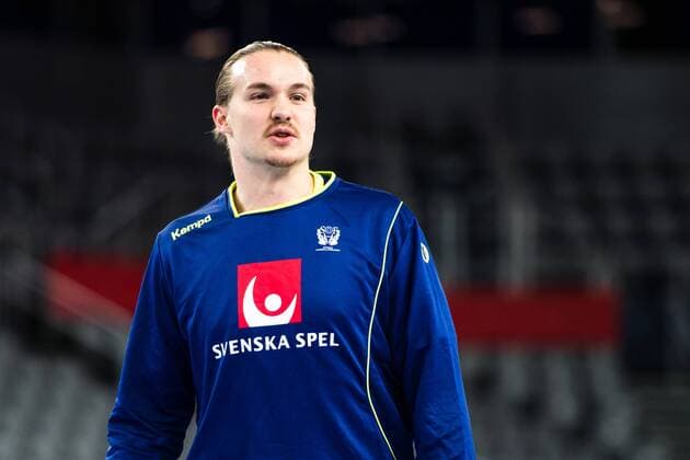 180119 Sweden s Lukas N during a workout with Sweden s national team handball Handball CHAMPIONSHIPS on 19 January 2018 2018 in Zagreb  Copyright: LUDVIGxTHUNMAN BB180119LT066