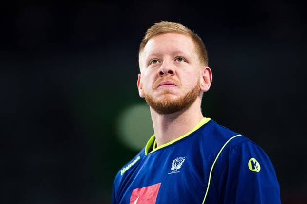 180119 Sweden s Jim gottfridsson during a training session with Sweden s national team handball Handball CHAMPIONSHIPS on 19 January 2018 2018 in Zagreb  Copyright: LUDVIGxTHUNMAN BB180119LT071