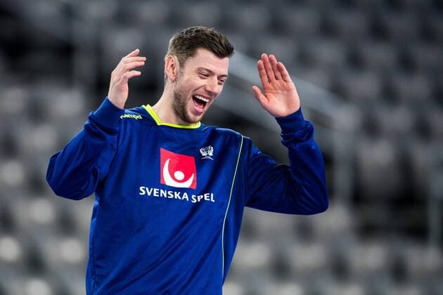 180119 Sweden s Niclas E during a training session with Sweden s national team handball Handball CHAMPIONSHIPS on 19 January 2018 2018 in Zagreb  Copyright: LUDVIGxTHUNMAN BB180119LT072