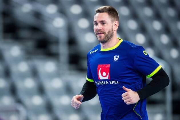 180119 Sveriges malvakt Andreas Palicka during a workout with Sweden s national team handball Handball CHAMPIONSHIPS on 19 January 2018 2018 in Zagreb  Copyright: LUDVIGxTHUNMAN BB180119LT077