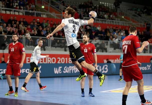 European Handball Championship, Group II, 1th round Germany vs. Czech Republic 19.01.2018., Varazdin Arena, Varazdin, Croatia - 2018 European Men s Handball Championship, Group II, 1th round Germany vs. Czech Republic. Uwe Gensheimer.  IgorxKralj PIXSELL