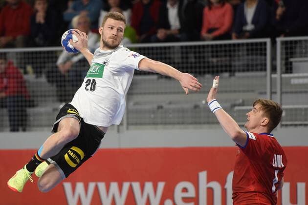 European Handball Championship, Group II, 1th round Germany vs. Czech Republic 19.01.2018., Varazdin Arena, Varazdin, Croatia - 2018 European Men s Handball Championship, Group II, 1th round Germany vs. Czech Republic. Philipp Weber.  VjeranxZganecxRogulja PIXSELL
