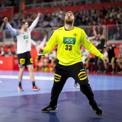 Goalkeeper of Andreas Wolff Nr 33 Germany is pleased with a parade of Germany Czech Republic round handball EHF euro 2018 19 01 18 Varazdin-Varazdin Croatia Varazdin arena Copyright: xAgentur54Gradx xFelixxKoenigx