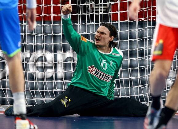 European Handball Championship, Group II, 1th round Slovenia vs. Denmark 19.01.2018., Varazdin Arena, Varazdin, Croatia - 2018 European Men s Handball Championship, Group II, 1th round Slovenia vs. Denmark. Jannick Green Krejberg.  IgorxKralj PIXSELL