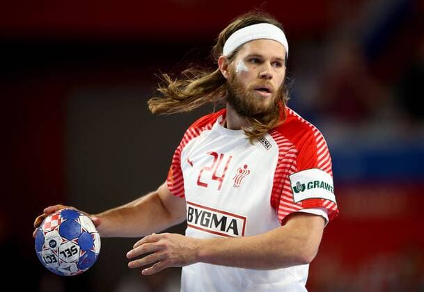 European Handball Championship, Group II, 1th round Slovenia vs. Denmark 19.01.2018., Varazdin Arena, Varazdin, Croatia - 2018 European Men s Handball Championship, Group II, 1th round Slovenia vs. Denmark. Mikkel Hansen.  IgorxKralj PIXSELL