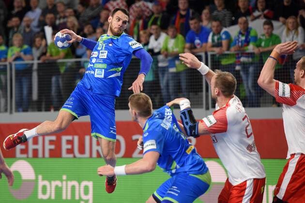 European Handball Championship, Group II, 1th round Slovenia vs. Denmark 19.01.2018., Varazdin Arena, Varazdin, Croatia - 2018 European Men s Handball Championship, Group II, 1th round Slovenia vs. Denmark. Borut Mackovsek.  VjeranxZganecxRogulja PIXSELL