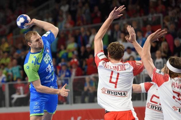 European Handball Championship, Group II, 1th round Slovenia vs. Denmark 19.01.2018., Varazdin Arena, Varazdin, Croatia - 2018 European Men s Handball Championship, Group II, 1th round Slovenia vs. Denmark. Ziga Mlakar.  VjeranxZganecxRogulja PIXSELL