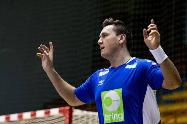 180119 Joakim Hykkerud during a training with the Norwegian national handball team in the handball EUROPEAN CHAMPIONSHIP on 19 January 2018 2018 in Zagreb  Copyright: LUDVIGxTHUNMAN BB180119LT160