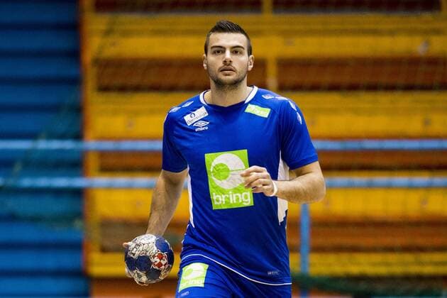 180119 Eivind Tangen during a training with the Norwegian national team in handball during Handball CHAMPIONSHIPS on 19 January 2018 2018 in Zagreb  Copyright: LUDVIGxTHUNMAN BB180119LT175