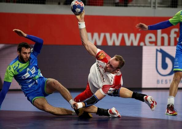 European Handball Championship, Group II, 1th round Slovenia vs. Denmark 19.01.2018., Varazdin Arena, Varazdin, Croatia - 2018 European Men s Handball Championship, Group II, 1th round Slovenia vs. Denmark. Matic Verdinek.  IgorxKralj PIXSELL
