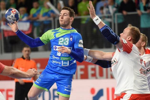 European Handball Championship, Group II, 1th round Slovenia vs. Denmark 19.01.2018., Varazdin Arena, Varazdin, Croatia - 2018 European Men s Handball Championship, Group II, 1th round Slovenia vs. Denmark. Miha Zarabec.  VjeranxZganecxRogulja PIXSELL