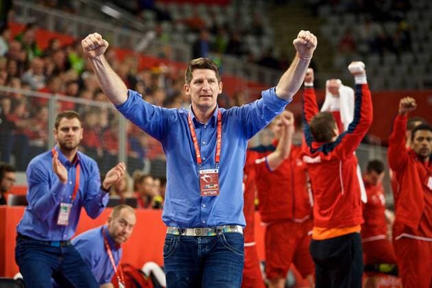 Handball Varazdin 19 01 2018 Championship men s men euro Championships second round Germany GER Czech Republic CZE Kubes Daniel Czech Republic coach