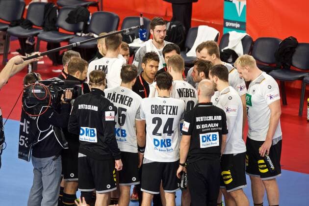Handball Varazdin 19 01 2018 Championship men s men euro Championships second round Germany GER Czech Republic CZE Christian Prokop Germany coach break