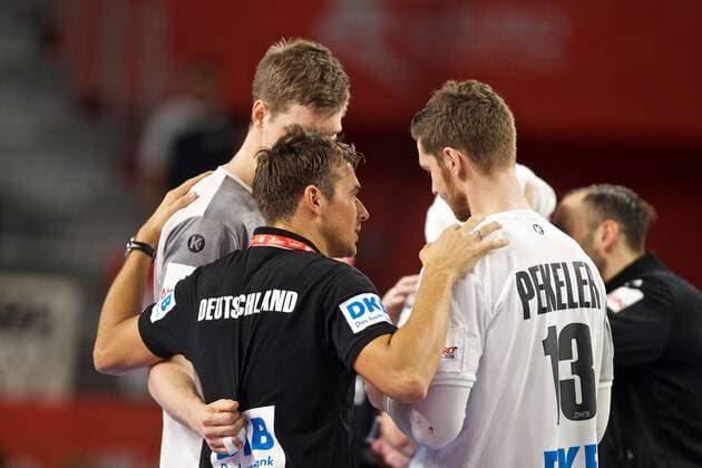 Handball Varazdin 19 01 2018 Championship men s men euro Championships second round Germany GER Czech Republic CZE Christian Prokop Germany coach Finn Lemke Germany no. 06 Hendrik Padmore Germany no. 13