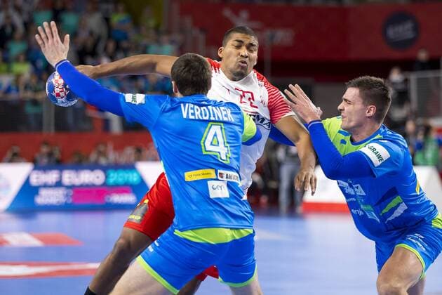 Mads Mensah Larsen Nr 22 Denmark Slovenia Denmark round handball EHF euro 2018 19 01 18 Varazdin-Varazdin Croatia Varazdin arena Copyright: xAgentur54Gradx xFelixxKoenigx