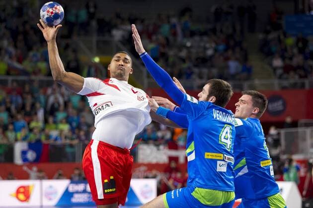 Mads Mensah Larsen Nr 22 Denmark Slovenia Denmark round handball EHF euro 2018 19 01 18 Varazdin-Varazdin Croatia Varazdin arena Copyright: xAgentur54Gradx xFelixxKoenigx