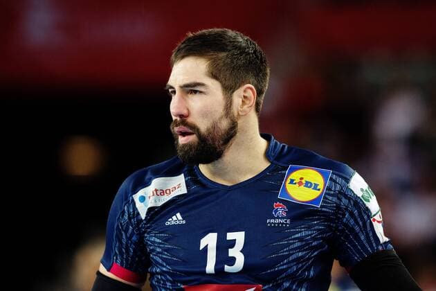 180120 France s Nikola Karabatic during handball match between Sweden and France in Handball CHAMPIONSHIP January 20, 2018 2018 in Zagreb  Copyright: LUDVIGxTHUNMAN BB180120LT052