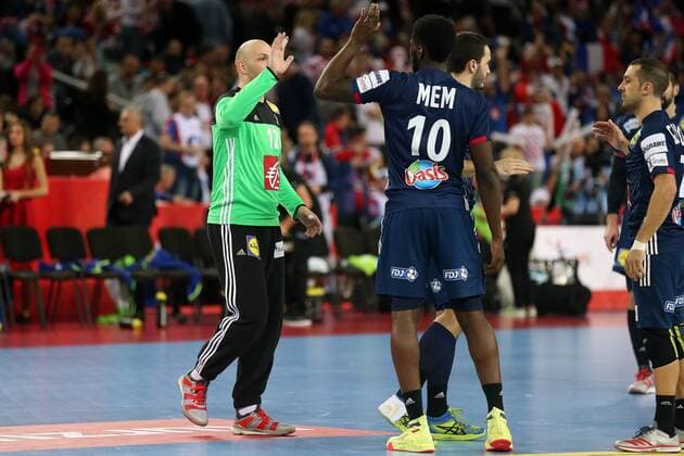 European Handball Championship, Group I, 4th round, Sweden - France 20.01.2018., Arena Zagreb, Zagreb, Croatia - 2018 European Men s Handball Championship, Group I, 4th round, Sweden - France. Vincent Gerard, Dika Mem.  DaliborxUrukalovic PIXSELL