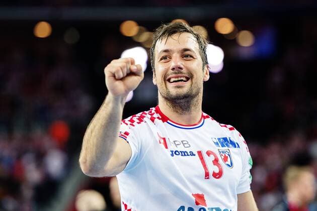 180120 Croatia s Zlatko Horvat rejoices after the handball match between Croatia and Norway during Handball CHAMPIONSHIPS on January 20, 2018 2018 in Zagreb  Copyright: LUDVIGxTHUNMAN BB180120LT168