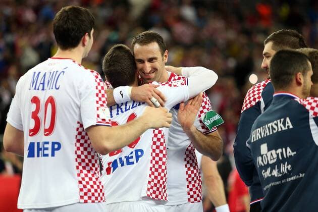 Bilder des Tages - SPORT European Handball Championship, Group I, 4th round, Croatia - Norway 20.01.2018., Arena Zagreb, Zagreb, Croatia - 2018 European Men s Handball Championship, Group I, 4th round, Croatia - Norway. Manuel Strlek, Igor Vori.  DaliborxUrukalovic PIXSELL