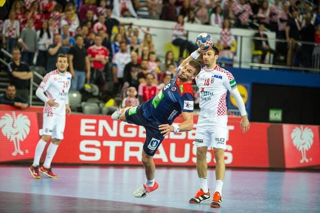 MYRHOL Bjarte (Norvege - Norway) HANDBALL : Croatie vs Norvege - Championnat d europe EHF - Zagreb - 20 01 2018 TheophileLaurent Panoramic 