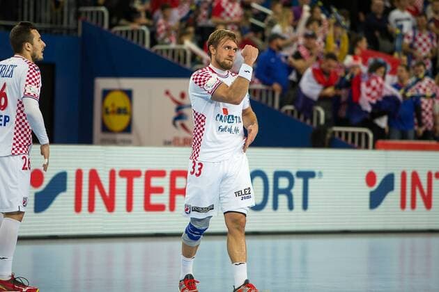 CINDRIC Luka (Croatia) HANDBALL : Croatie vs Norvege - Championnat d europe EHF - Zagreb - 20 01 2018 TheophileLaurent Panoramic 
