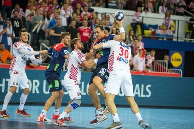 TONNESEN Kent Robin (Norvege - Norway) HANDBALL : Croatie vs Norvege - Championnat d europe EHF - Zagreb - 20 01 2018 TheophileLaurent Panoramic 