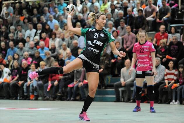 Angie Geschke VfL Oldenburg 21 babes Metzingen handball League match 20 01 2018 photo TBaur EIBNER Metzingen Copyright: xEIBNER Tobias_Baurx EP_TBR
